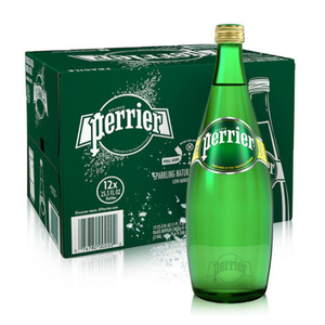 Perrier Glass Bottle 750ml Original Flavored X 12 Btl.